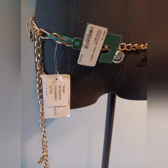 🍒 Wild Fable Gold Smiley Face Chain Belt - Picture 4 of 4